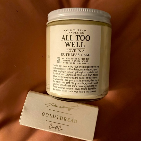 Gold Thread Candle Co Other - Taylor Swift “All Too Well” Candle & Matches